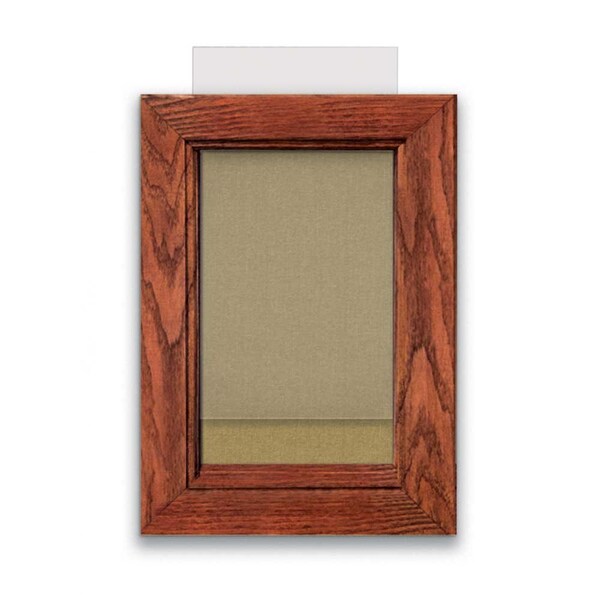 Indoor Enclosed Combo Board, 72"x36", Black Frame/Blue & Buff